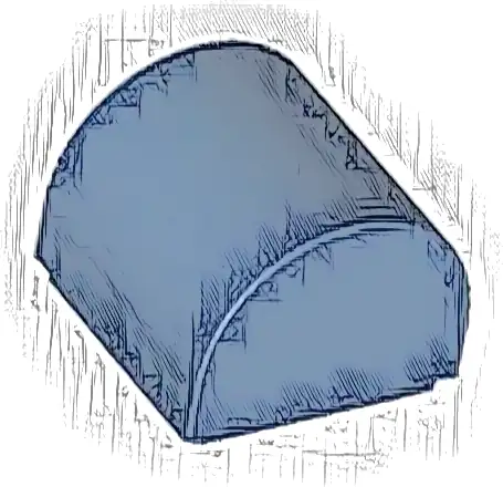 Slope, Curved 1 x 1 x 2/3 Double