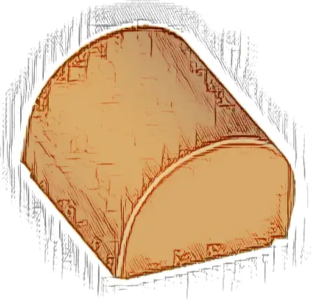 Slope, Curved 1 x 1 x 2/3 Double