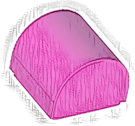 Slope, Curved 1 x 1 x 2/3 Double