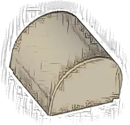 Slope, Curved 1 x 1 x 2/3 Double