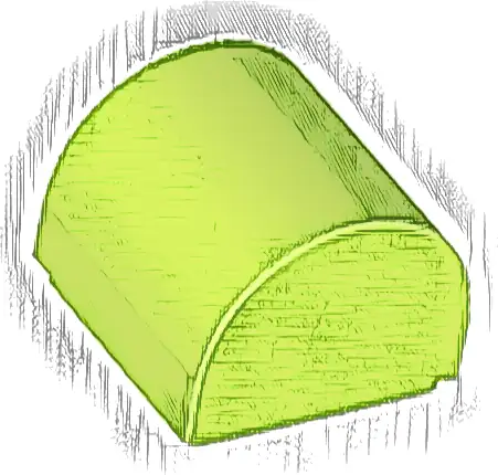 Slope, Curved 1 x 1 x 2/3 Double