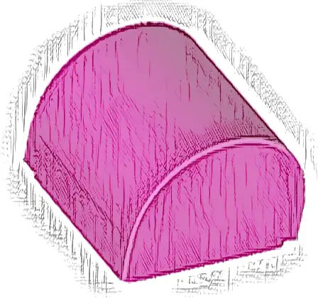 Slope, Curved 1 x 1 x 2/3 Double