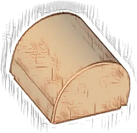 Slope, Curved 1 x 1 x 2/3 Double