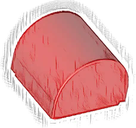 Slope, Curved 1 x 1 x 2/3 Double