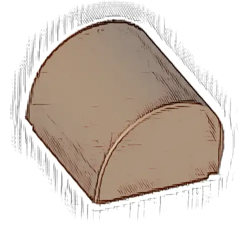 Slope, Curved 1 x 1 x 2/3 Double