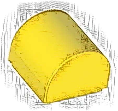 Slope, Curved 1 x 1 x 2/3 Double