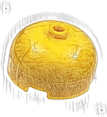 Brick, Round 3 x 3 x 1 1/3 Dome Top - Open Stud