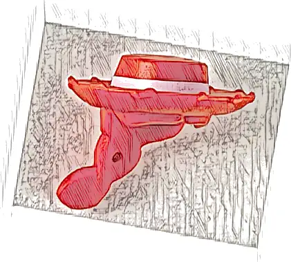 Minifigure, Hair Combo, Hair with Hat, Long Braid with Hole for Pin on Back, Wide Cowboy Hat with White Ribbon Pattern