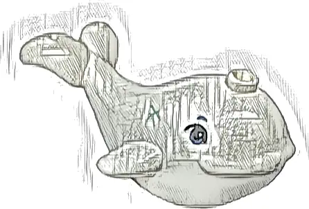 Whale with Sand Blue Eyes Pattern