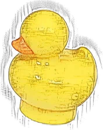 Duckling with Molded Orange Beak Pattern