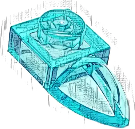 Plate, Modified 1 x 1 with Tooth Horizontal