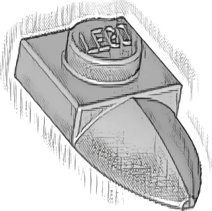 Plate, Modified 1 x 1 with Tooth Horizontal