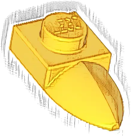 Plate, Modified 1 x 1 with Tooth Horizontal