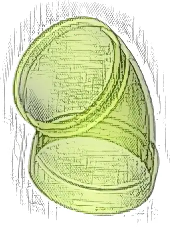 Cylinder Tube, Curved 45 degrees