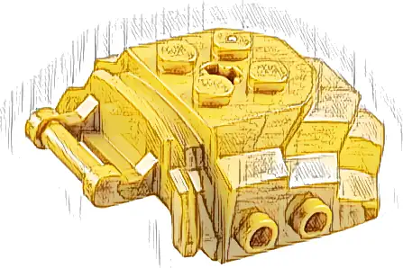 Cockpit Front 4 x 5 x 2 with Bar Handle and Studs on Sides