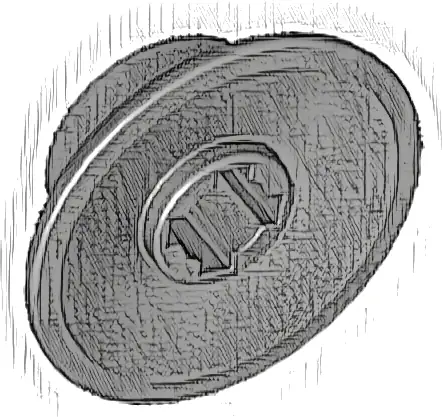 Train Wheel Small, Hole Notched for Wheels Holder Pin