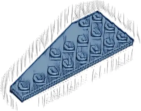 Wedge, Plate 8 x 3 Pentagonal Right