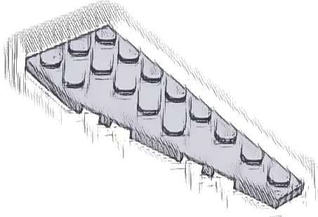 Wedge, Plate 8 x 3 Pentagonal Right