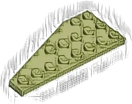 Wedge, Plate 8 x 3 Pentagonal Right