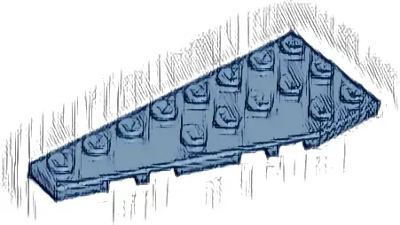 Wedge, Plate 8 x 3 Pentagonal Left