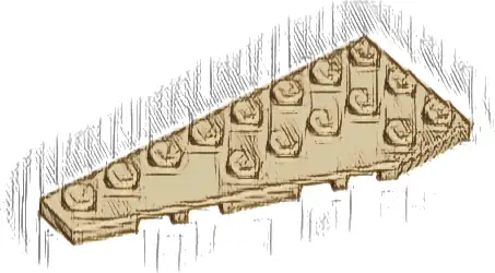 Wedge, Plate 8 x 3 Pentagonal Left