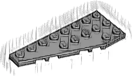 Wedge, Plate 8 x 3 Pentagonal Left