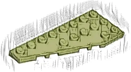 Wedge, Plate 8 x 3 Pentagonal Left