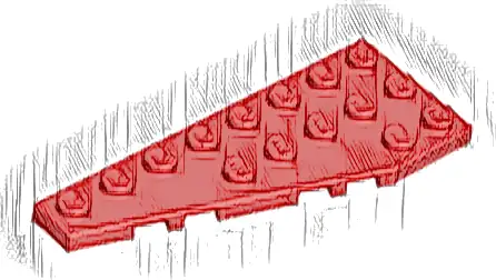 Wedge, Plate 8 x 3 Pentagonal Left