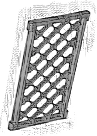 Pane for Window 1 x 4 x 6 Lattice Diamond