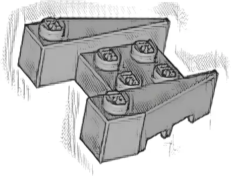 Wedge 3 1/2 x 4 with Stud Notches