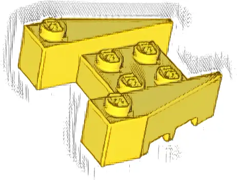 Wedge 3 1/2 x 4 with Stud Notches