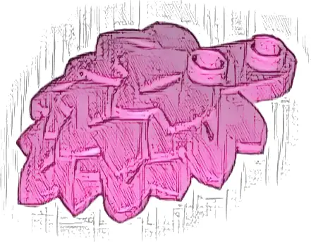 Plant Plate, Round 1 x 2 with Layered Leaves