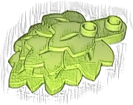 Plant Plate, Round 1 x 2 with Layered Leaves