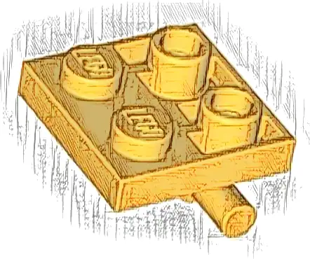 Plate, Modified 2 x 2 with Bar on Bottom