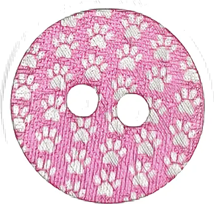 Minifigure Skirt Cloth Round with White Paw Prints on Dark Pink Background Pattern