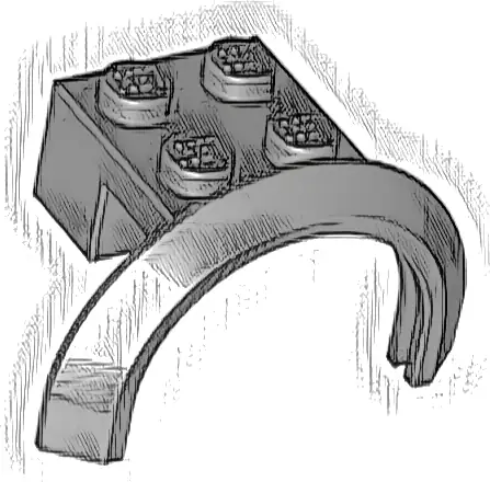 Vehicle, Mudguard 4 x 2 1/2 x 1 2/3 with Arch Round