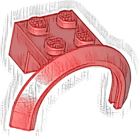 Vehicle, Mudguard 4 x 2 1/2 x 1 2/3 with Arch Round