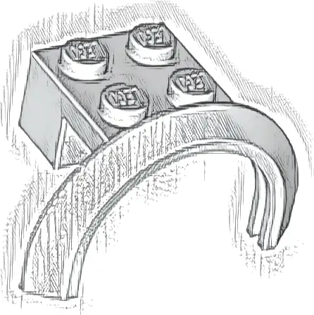 Vehicle, Mudguard 4 x 2 1/2 x 1 2/3 with Arch Round