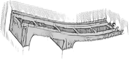 Duplo, Train Track Bridge End Section with 2 Vertical Bottom Supports