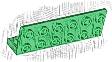 Bracket 1 x 6 - 2 x 6 Inverted with 1 x 4 Cutout