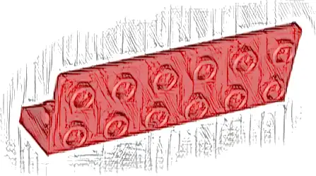Bracket 1 x 6 - 2 x 6 Inverted with 1 x 4 Cutout