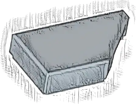 Tile, Modified 1 x 2 Wedge Right