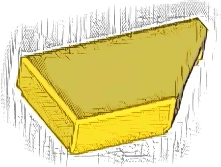 Tile, Modified 1 x 2 Wedge Right