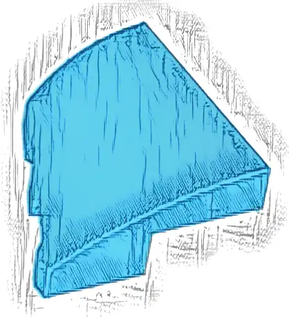 Wedge 2 x 2 x 2/3 Right