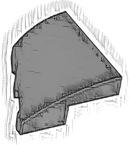 Wedge 2 x 2 x 2/3 Right