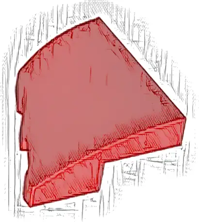 Wedge 2 x 2 x 2/3 Right