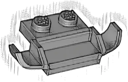 Plate, Modified 1 x 2 with Racers Car Grille