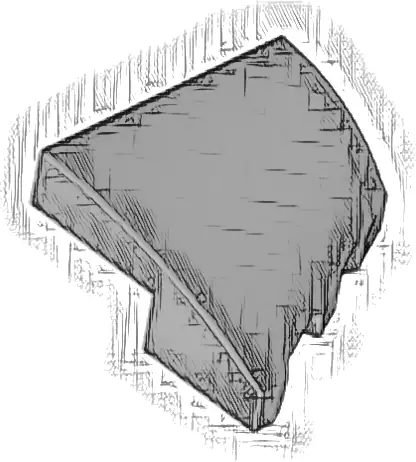 Wedge 2 x 2 x 2/3 Left