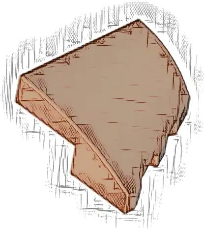 Wedge 2 x 2 x 2/3 Left