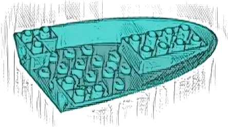 Aircraft Fuselage Forward Bottom Curved 6 x 10 with 3 Holes and 2 Pin Holes
